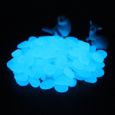 Stone Crafts 100Pcs/Pack Glow Pebbles Stone Fish Tank Garden Decoration Glowing In The Dark   